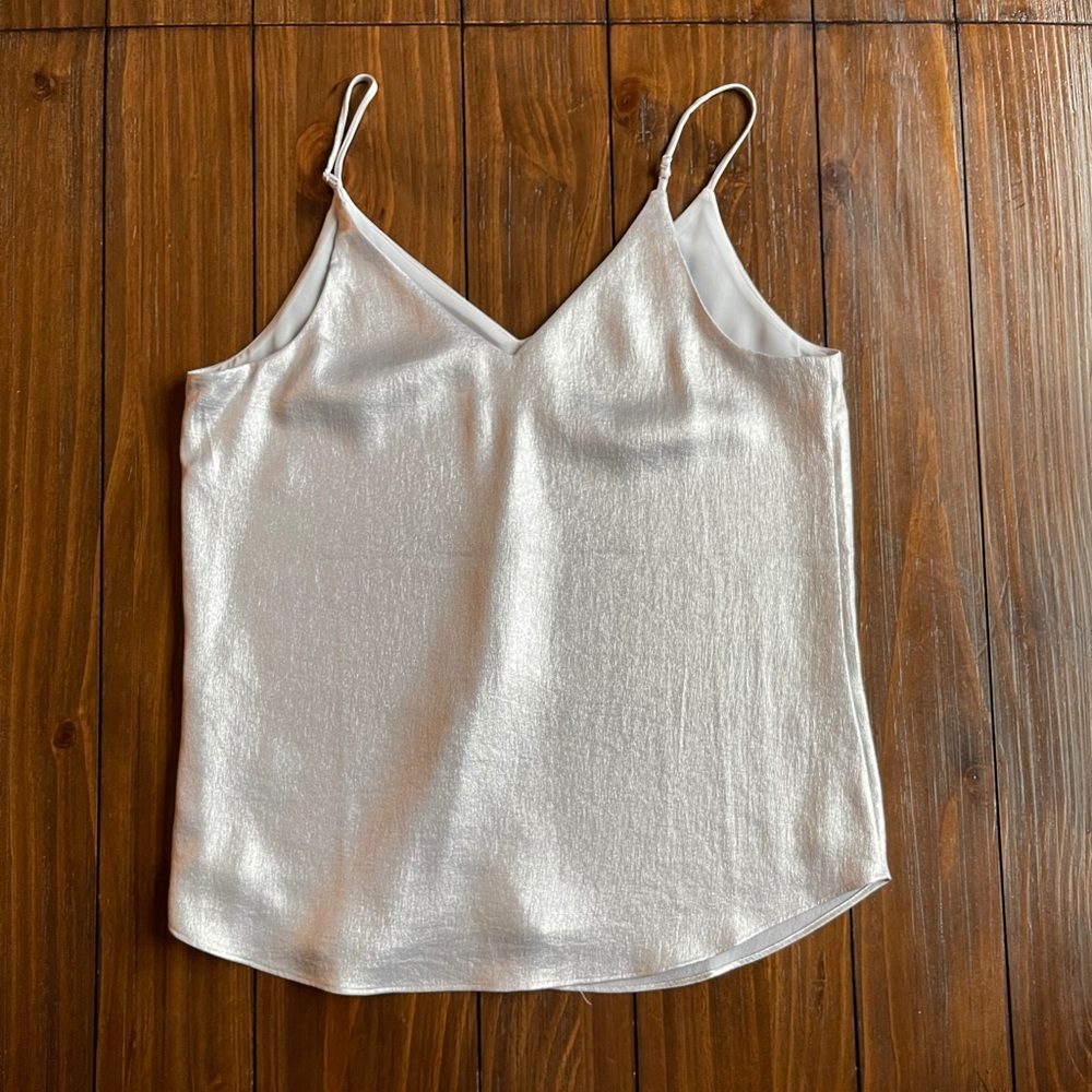 Silver tank blouse